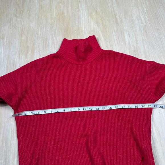 Abercrombie & Fitch Red Turtleneck Soft Ribbed Casual Pullover Knit Sweater XS - Picture 6 of 11